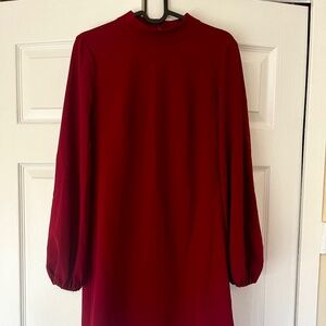 Long sleeves formal cocktail dress burgundy size S perfect condition